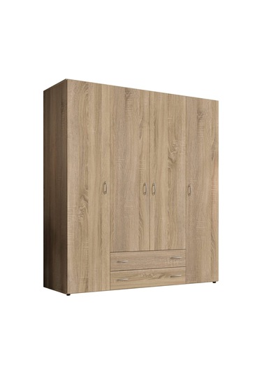 Ahter Giyinme Dolabı - Çok Amaçlı Dolap - Gardırop 160 Cm-4 Kapaklı-2 Çekmeceli