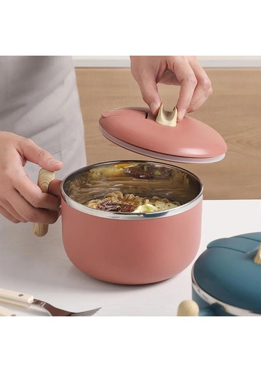 Skycity 304 Paslanmaz Çelik 1200 Ml Çorba Kasesi - Kapaklı, Su Drenajlı, Üniversite Yemeği, Salata Ve Atıştırmalık Depolama Kabı - Beyaz Beyaz