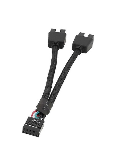 Anakart Usb 9pin Arayüz Başlığı Ayırıcı 1'den 2'ye Uzatma Kablosu Adaptörü