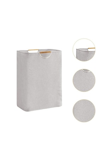 Pazly Suntek Çok Amaçlı Katlanabilir Çamaşır Sepeti, Ev Dolap Banyo Gri Gri