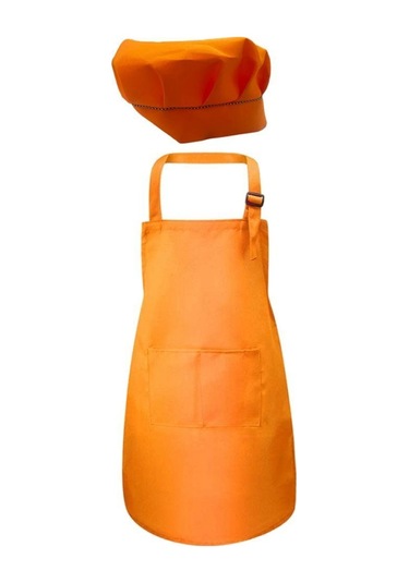 Suntek Çocuk Önlüğü Chef Şapka Seti Crafting Pişirme