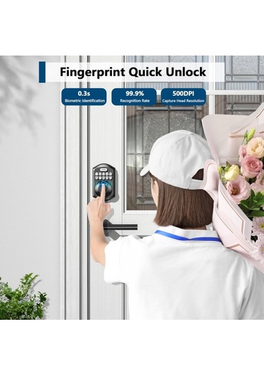 Teeho Te002 Parmak İzi Ve Şifreli Akıllı Kapı Kilidi