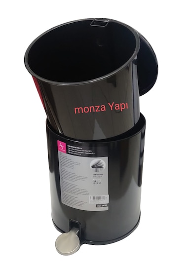 Primanova Cigo Çelik Çöp Kovası Soft Ve Wc Tuvalet Fırçası Siyah