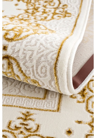 Efsun Krem Gold Modern Salon Ve Oturma Odası Halısı