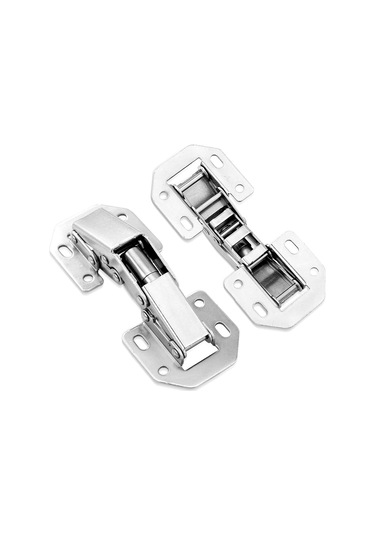 10 Adet Tas Deliksiz Mobilya Dolap Menteşesi Galvaniz