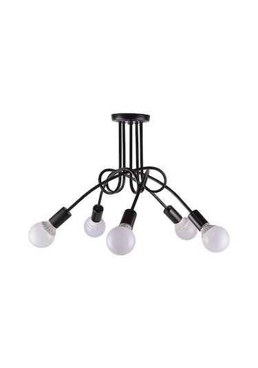 Tenfowee Endüstriyel Tarzda 3'lü Demir Avize, Modern Dekorasyon İçin İdeal, Oturma Odası, Yemek Odası Ve Yatak Odası İçin Şık Seçenek. Siyah