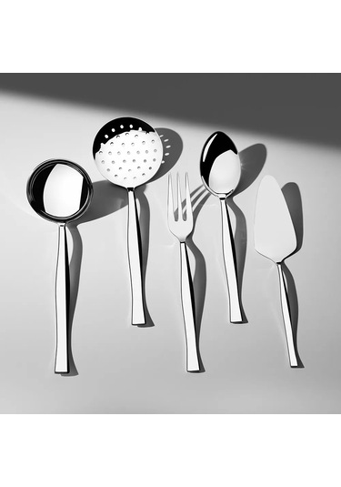 Nehir Zarif Sade 5 Parça Paslanmaz Çelik Servis Takımı