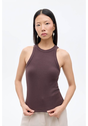 Quzu Koyu Kahve Kadın Atlet 60081 Koyu Kahve