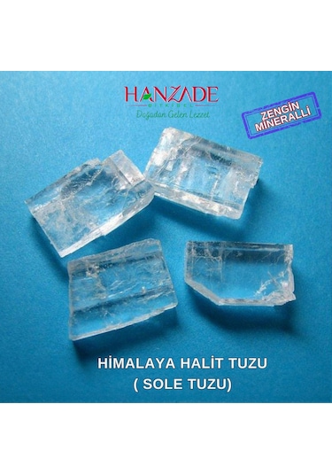 Hanzade Bitkisel Halit Tuz Sole Tuzu Şeffaf Berrak 500 G
