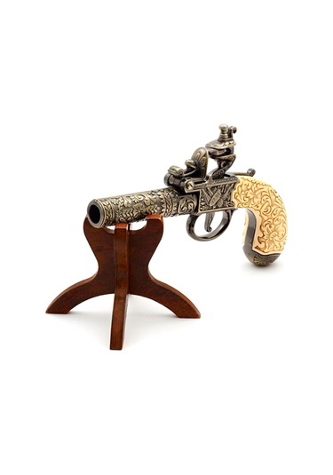 Denix Dekoratif Flintlock Pocket Pistol 19,5 Cm, Londra 1795