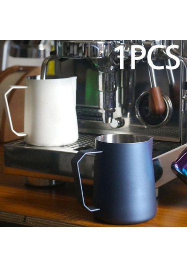 Suntek Latte Art Cafetiere Cappuccino Blue Için Buğulanmış Süt Sürahisi Buhar Sürahisi 600ml