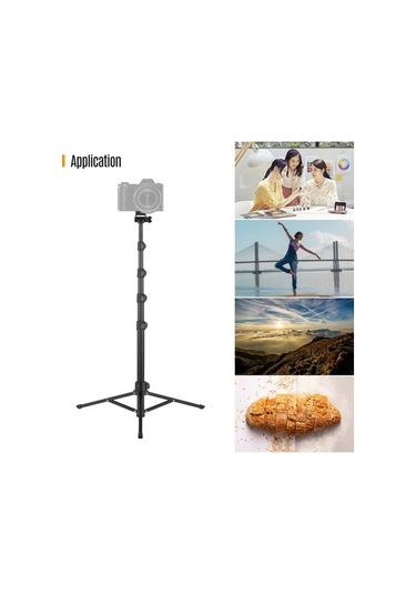 Createtech Andoer 168 Cm 2'lu Telefon Selfie Çubuğu + Tripod, 3 Kg Telefon Tutucu