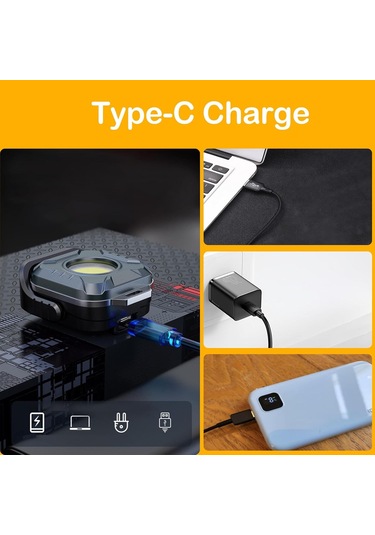 Geeksen 2'li Paket Mini Cob Çalışma Lambası - Taşınabilir, Sürekli Manyetik Taban, 1200mah Pil, Su Geçirmez, 4 Seviye Led Göstergesi, Renk Sıcaklığı Ayarlama Çok Renkli