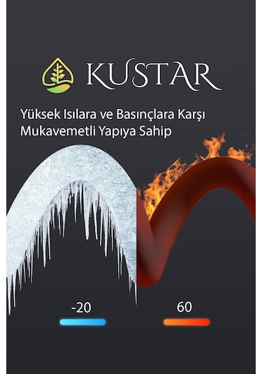 Kustar Nano Silikon Patlamaz Yırtılmaz Ezilmez Duş Hortumu 150 Cm Siyah Banyo Duş Hortumu Gri