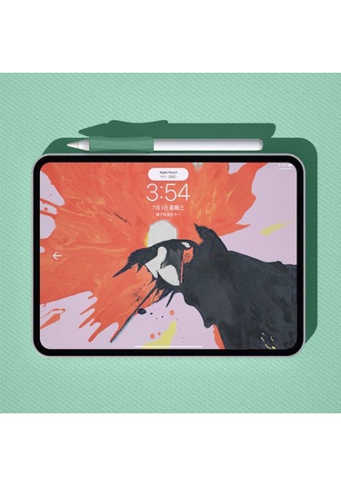 Apple Pencil 1-2 Nesil Pro Usb-c Uyumlu Soft Yumuşak Silikon Kalem Tutucu Zarif Ve Rahat Kullanım Haki