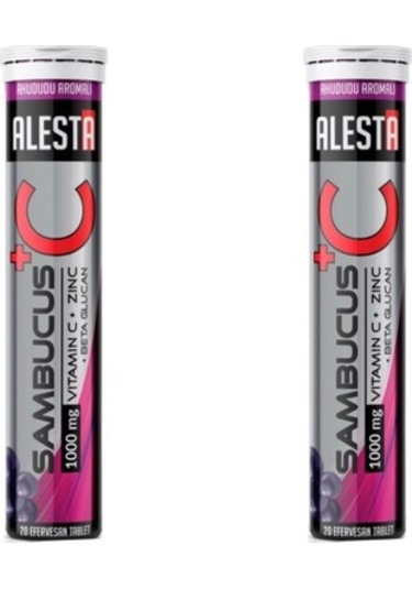 Alesta Sambucus C Vitamini 1000 Mg Zink 2 x 20 Efervesan Tablet