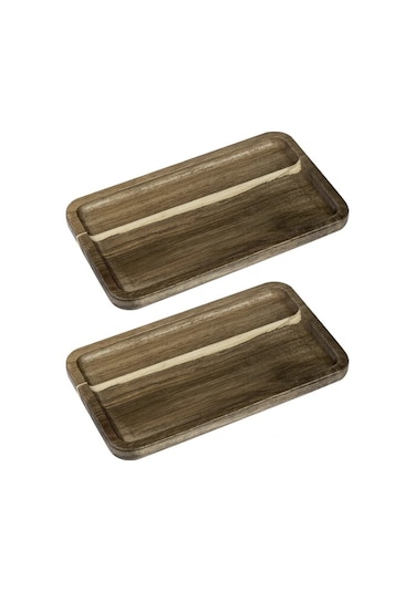 Naturalove Akasya Sunum Tabağı - 2'li / Dikdörtgen