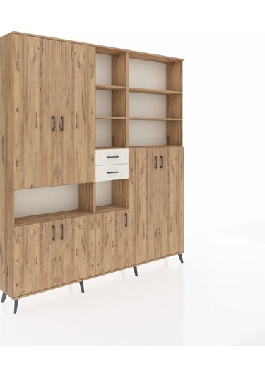 Arges Dolap 17 Raflı 2 Çekmeceli 7 Kapaklı 220x30x243 Çam-çam/aytaşı Atlas Çam/aytası