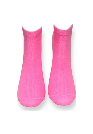 Me-vo Tekli Pembe Renkli Bay/bayan Unisex Esnek Nem Alabilen Pamuklu Pasta Desenli Patik Çorap Pembe