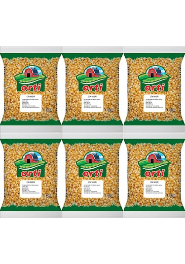 Orti Patlatmalık Cin Mısır 1 Kg x 6 Paket
