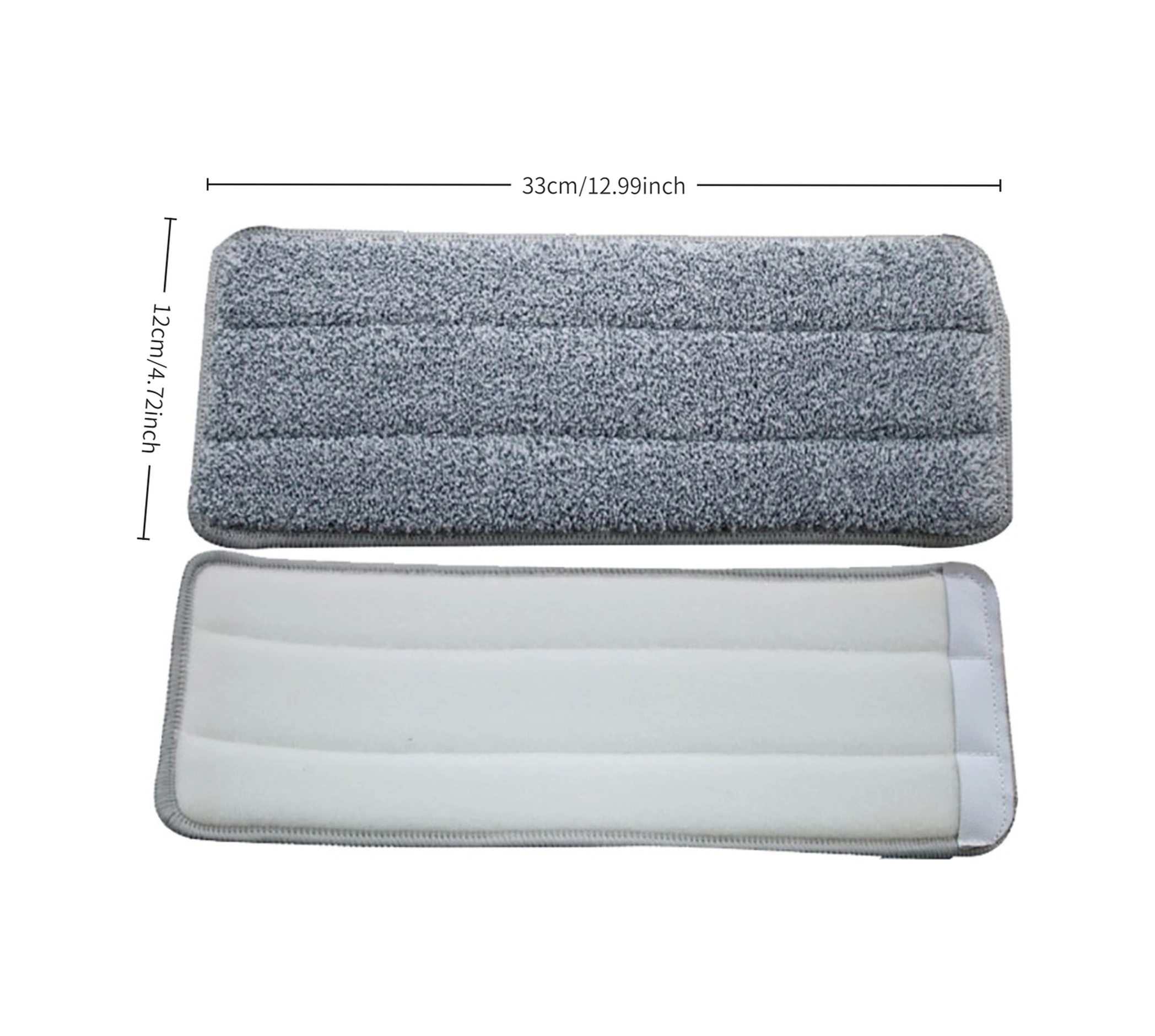 Youmex Mikrofiber Mop Değişim Pedleri - Yıkama Uygun Tek Kafa 33x12cm 10 Adet - Yeniden Kullanılabilir Ev Temizlik Padleri