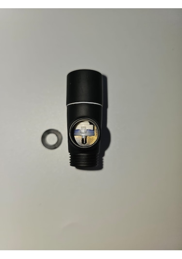 Pirinç Yarım Parmak Siyah Robot Duş Yönlendiricisi Siyah