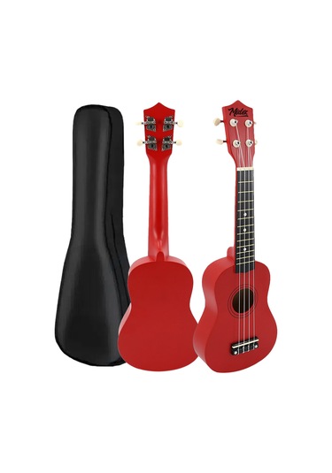 Midex UKX-901RD Kırmızı Soprano Ukulele (Askı Çanta Metod Pena)
