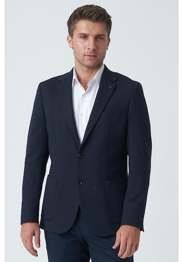 White Stone Birmingham C4011 Yünlü Likralı Slim Fit 6 Drop Örme Ceket Laci-laci Lacivert White Stone Birmingham C4011 Yünlü Likralı Slim Fit 6 Drop Örme Ceket Laci-laci Lacivert