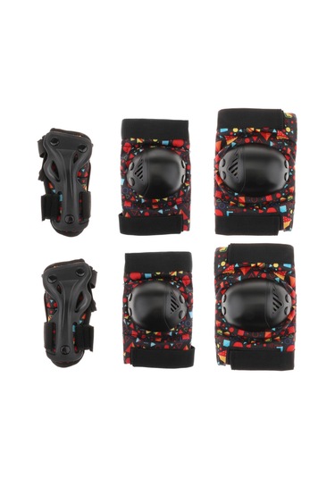 Suntek Kaykay Paten Diz Dirsek Bilek Pedi Koruyucu Dişli Siyah