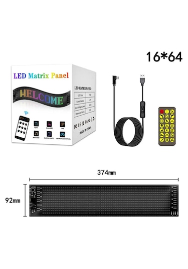 Led Matrix Panel Dijital Ekran Kumandalı App Kontrollü
