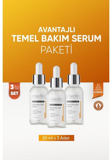 Essential Care C Vitamin Serum Cilt Aydınlatma Ve Yenileme 3'lü Avantaj Paket