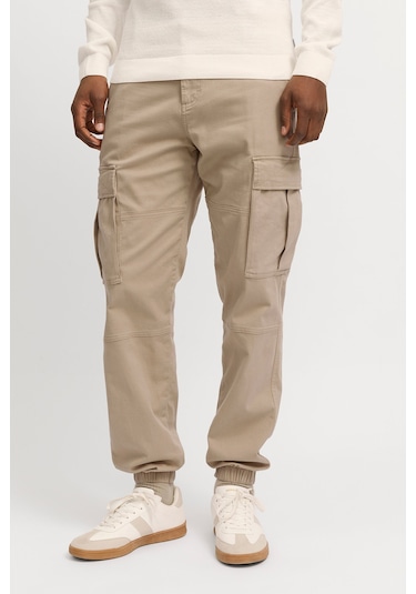 Jack & Jones Erkek Jpstkane Rahat Kalıp Kargo Pantolon 12268261 Bej Bej