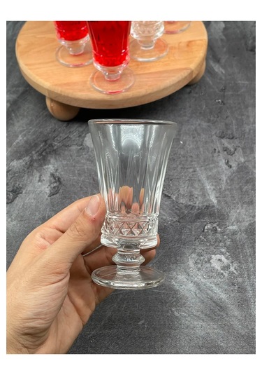 6 Lı Cam Kahve Yanı Su Bardağı Kadeh Kupa Bardak 120ml