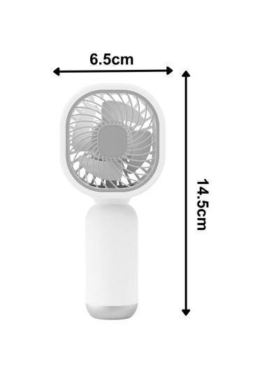 Taşınabililir Mini Usb Şarjlı El Masaüstü Vantilatör Fan Soğutucu Ym88206 Beyaz