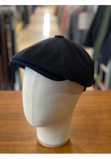 Peaky Blinders Tarz İngiliz Model Kaşe Kumaş Kasket Şapka Lacivert