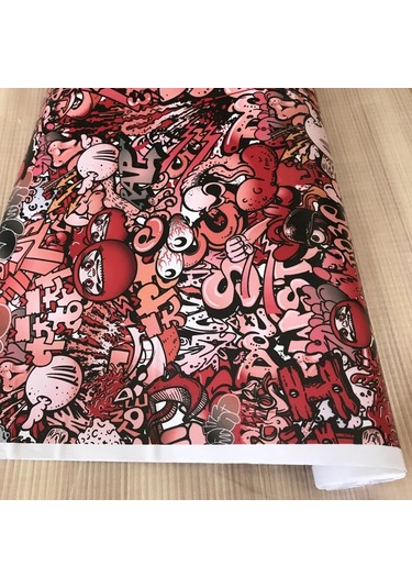 50x300 Cm Kendinden Yapışkanlı Araba Sticker Bomba Wrap Folyo Jdm Kafatası Graffiti Karikatür No 16 20cm X 152cm 1 Piece Set