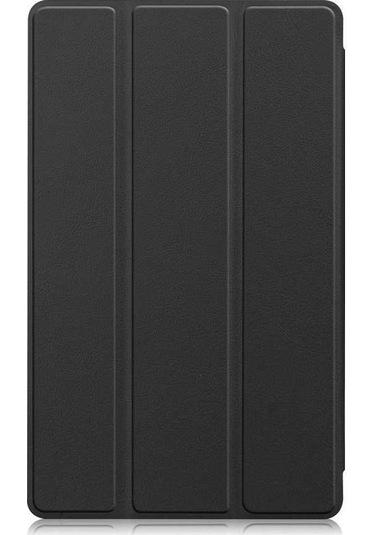 Sandwich Samsung Galaxy Uyumlu Tab A7 Lite İçin Siyah Üçlü Katlı Stand Korumalı Kılıf, Pc+pu Malzeme, Darbe Ve Çizikten Koruma Kapakl Kapaklı Kılıf