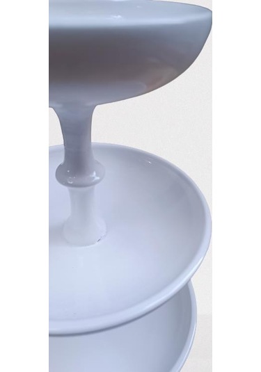 Hobi Adn Dekoratif Kuruyemiş Meyve Sunumluk Ahşap Mdf Beyaz Lake Boya El Yapım