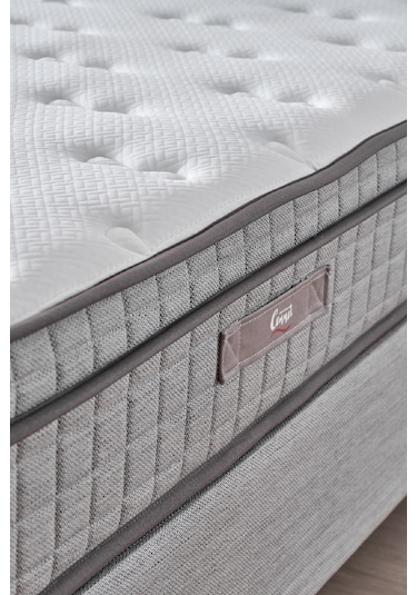 Melisa Tek Kişilik Antibakteriyel Ortopedik Paket Yaylı Visco Yatak Gri