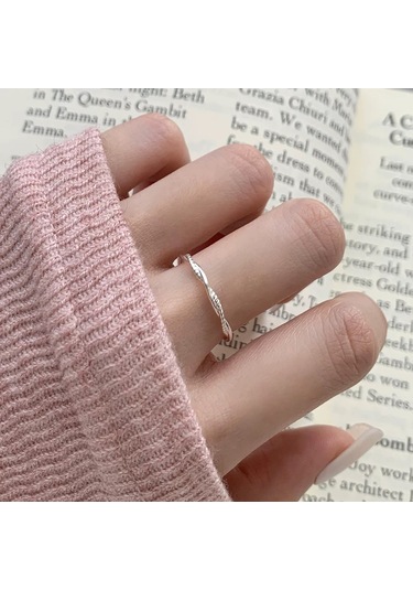 Kadınlar İçin Özel Olarak Tasarlanmış Benzersiz Düz Bantlı Yüzük No.12 Çok Renkli