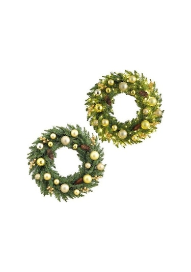 Pazly Led Işıklar Çam Konisi Tasarımı Canlı Renk Gerçekçi Ön Kapı Garland Asılı Süsleme Işıkla Işıkla