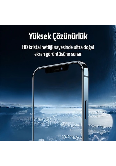 İphone 12 Pro Max 2in1 Full Glue Tempered Cam Ekran Koruyucu +kamera Lens Set- 5775