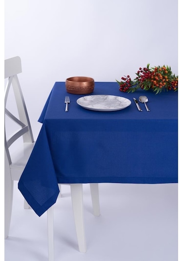 Duck Kumaş Masa Örtüsü Leke Tutmaz SAKS MAVİ Seçenekli ilan