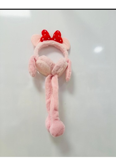 Gala Sesli Harektli Mıckey Mause Çocuk Peluş Kulaklık Pembe