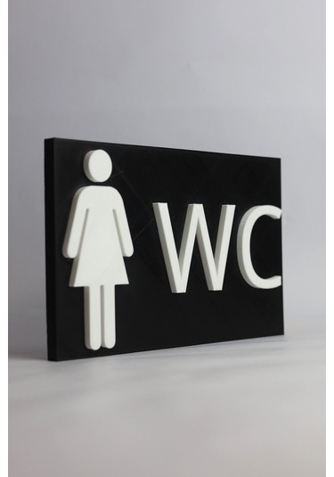Kadın Wc - 3 Boyutlu Tabela 20cm X 13cm X 1.5cm