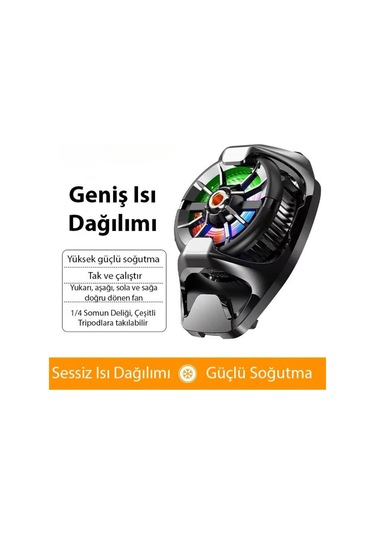 Polham 18w Süper İletken Klipsli Radyatörlü Telefon Soğutucu, Buz Tipi Tüm Telefonlara Uyumlu Soğutucu