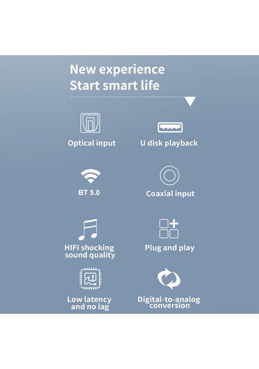 Geeksen D18 Bluetooth 5.0 Alıcı - Dijital-analog Ses Dönüştürücü, Usb Flash Belleği Oynatabilir, Siyah