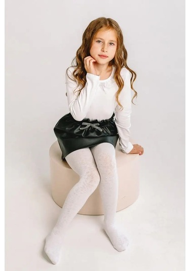 Isimbajskaa Culocnaa Fabrika Çocuklar İçin Ajurlu Taytlar 31399603 Beyaz