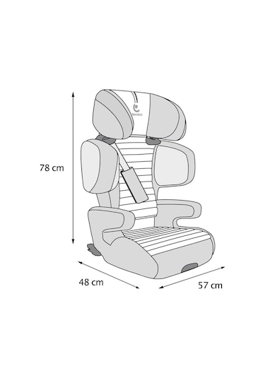 Renolux Renofix 2 Softness Isofix Oto Koltuğu 100 - 150 Cm 15-36 Kg Oto Koltuğu Siyah