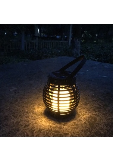 Pazly Sepet Rattan Masa Led Lambası Lambası Lambası Kafes Güneş Dokuma Cbtx Bahçe Aydınlatma Asılı Alev Açık 51 Kf